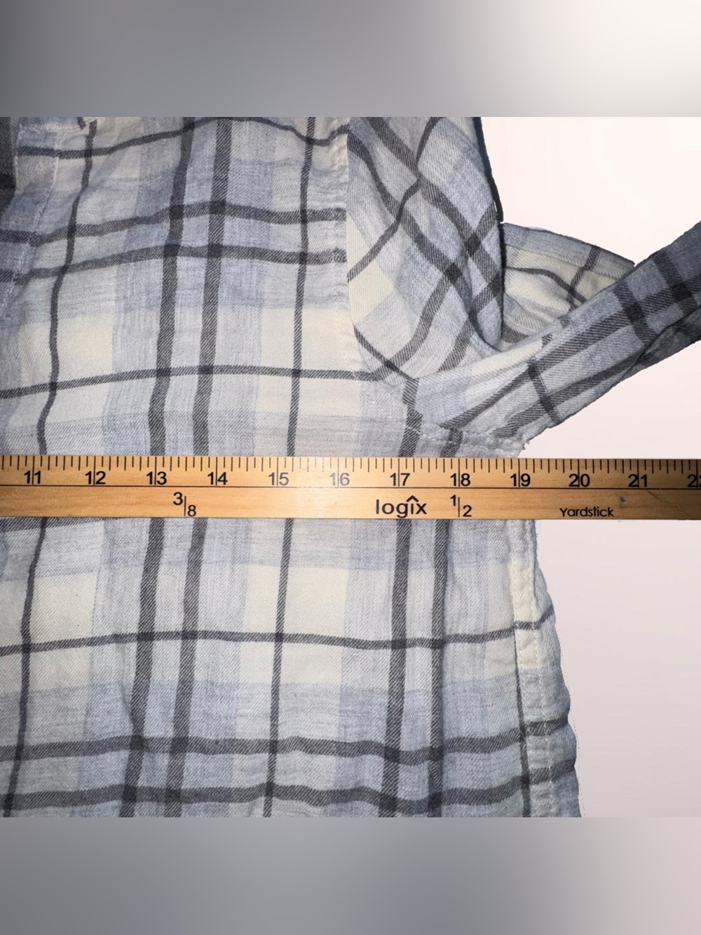 Calvin Klein Women’s Cotton Flannel Shirt Plaid Collarless Roll Tab Sleeve Med - Picture 14 of 16
